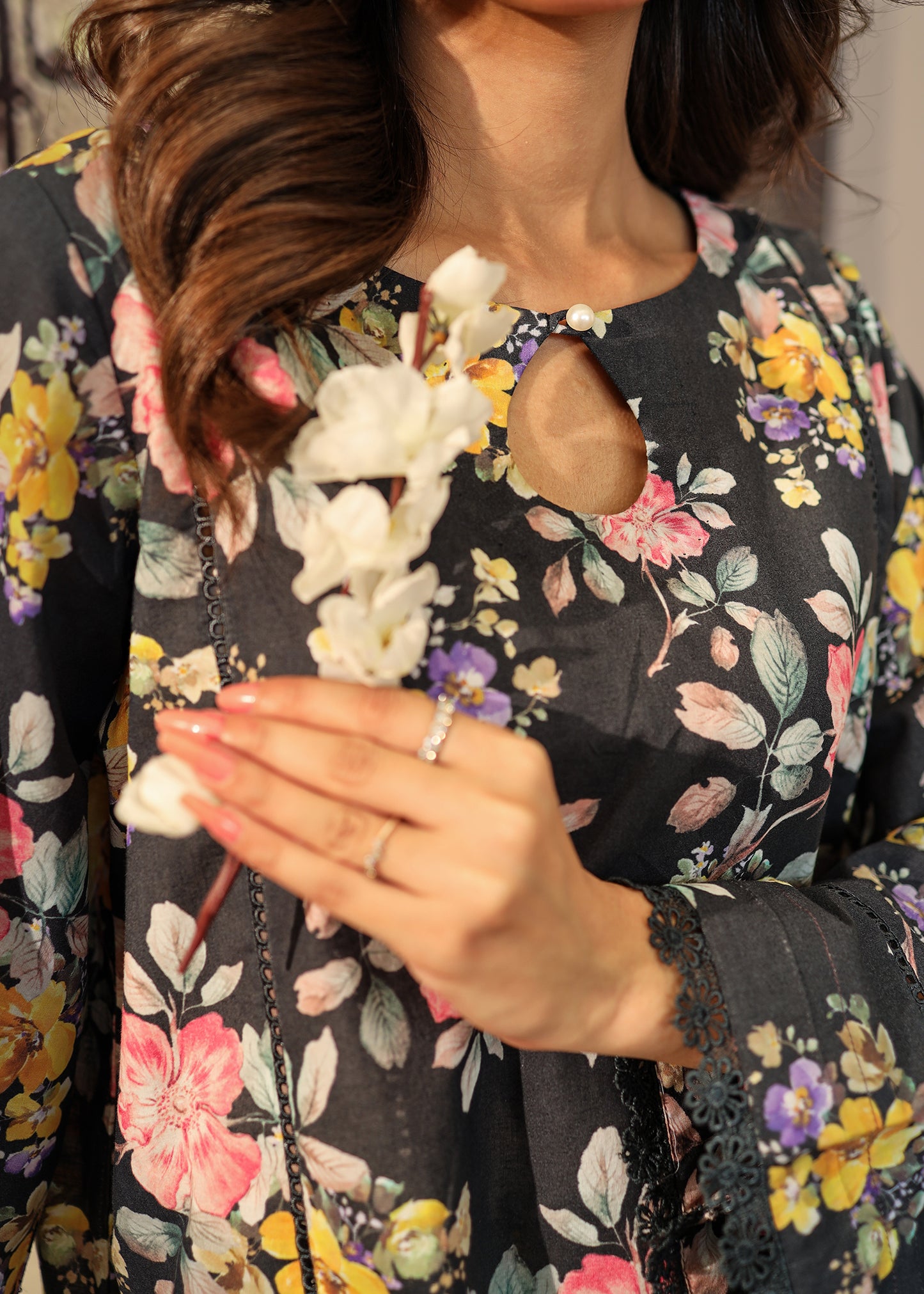 Black Floral 2 PC