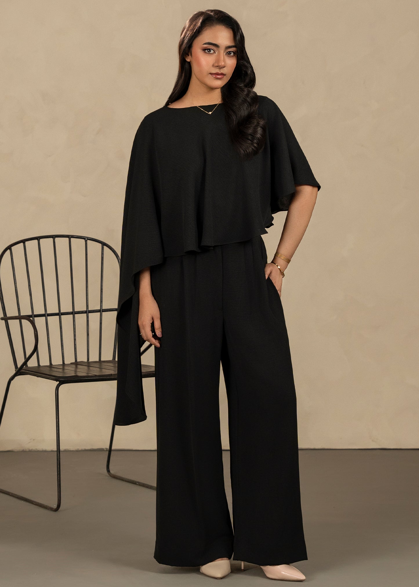 Black Asymmetric Co-Ord Set
