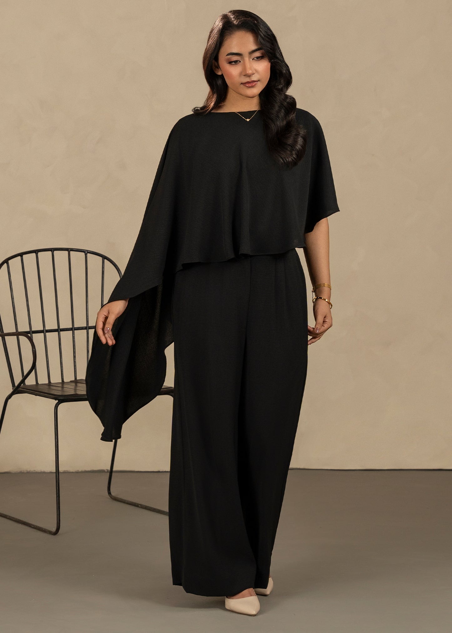 Black Asymmetric Co-Ord Set