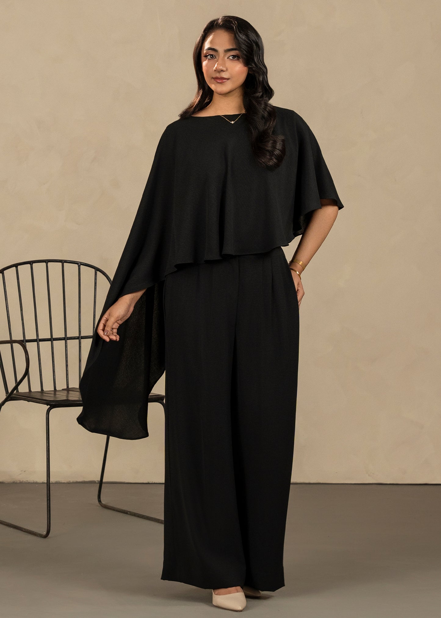 Black Asymmetric Co-Ord Set