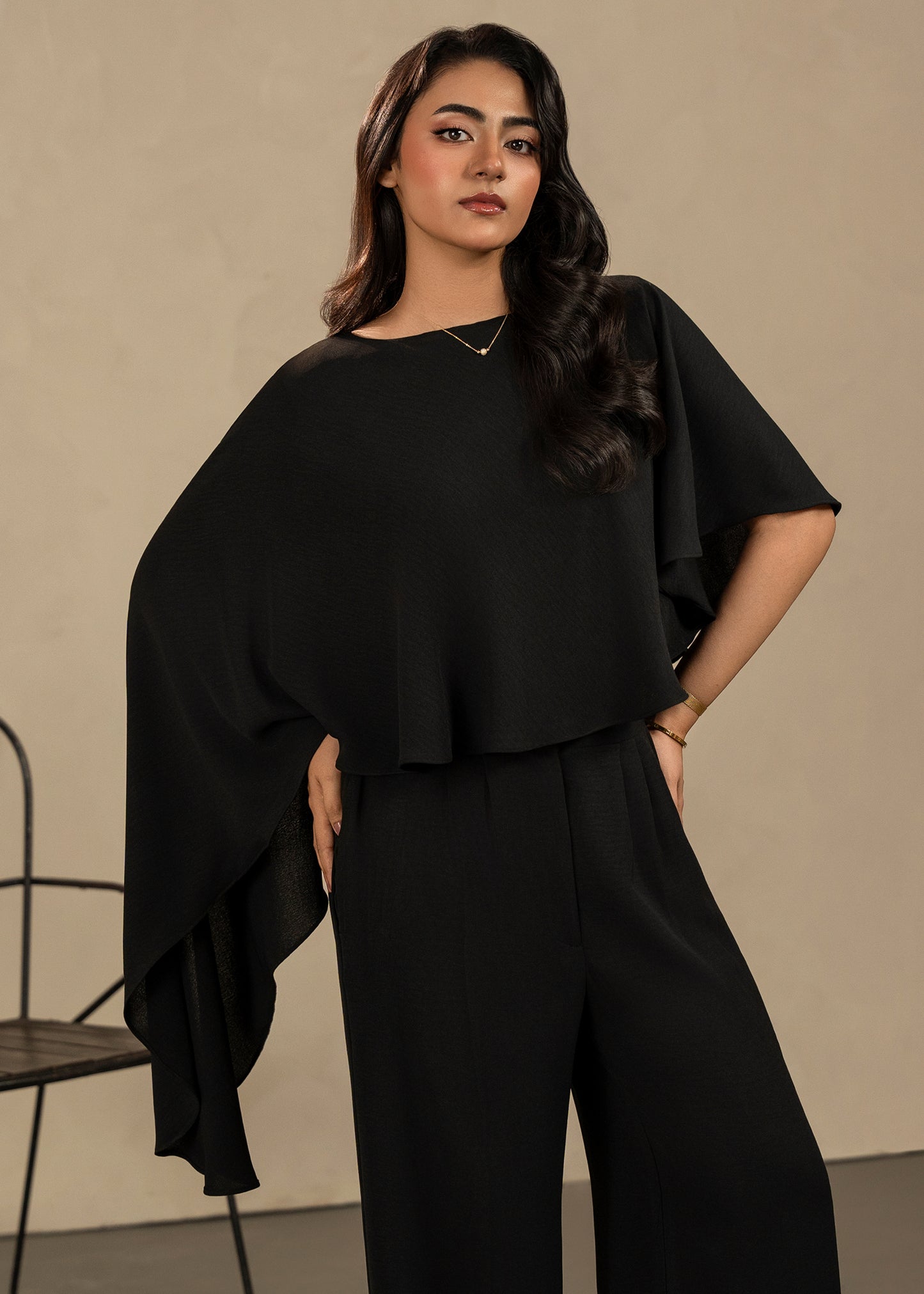 Black Asymmetric Co-Ord Set