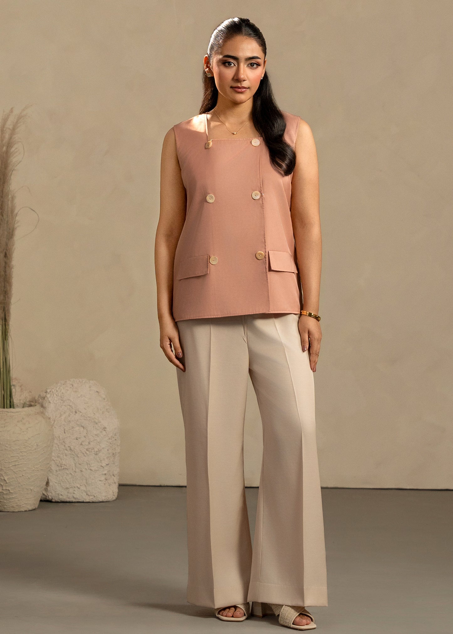 Dusty Blush Waistcoat Set