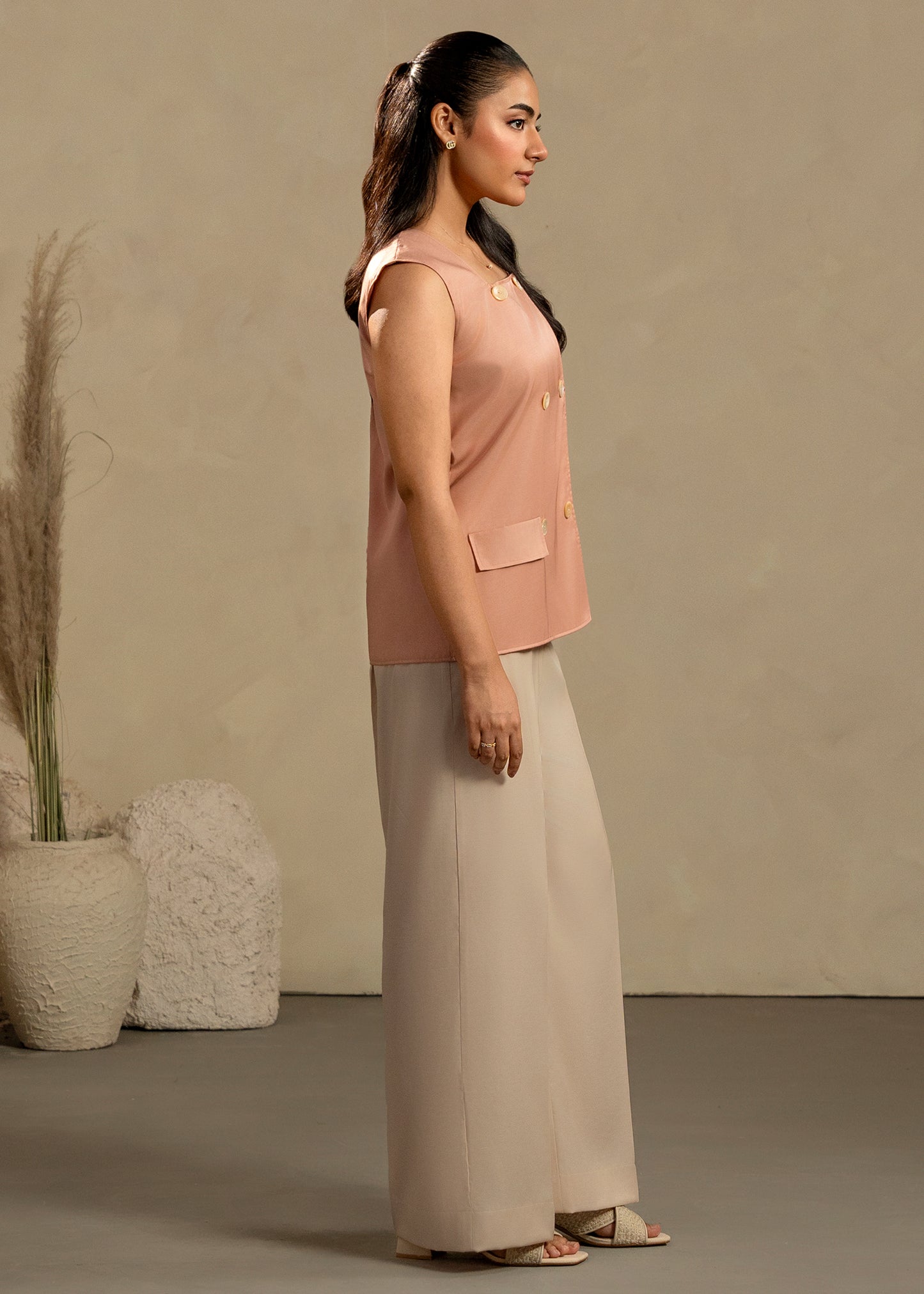 Dusty Blush Waistcoat Set
