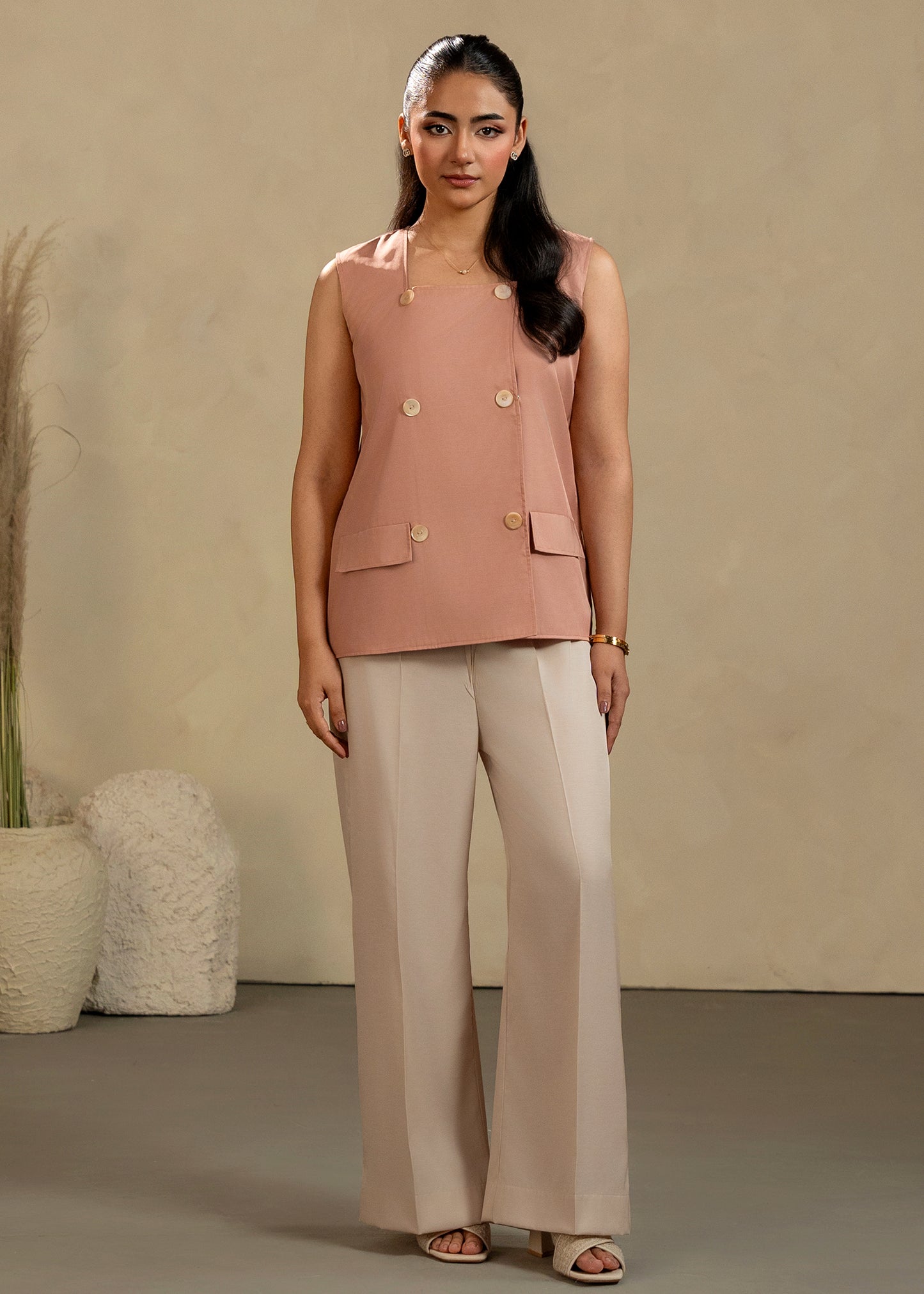 Dusty Blush Waistcoat Set