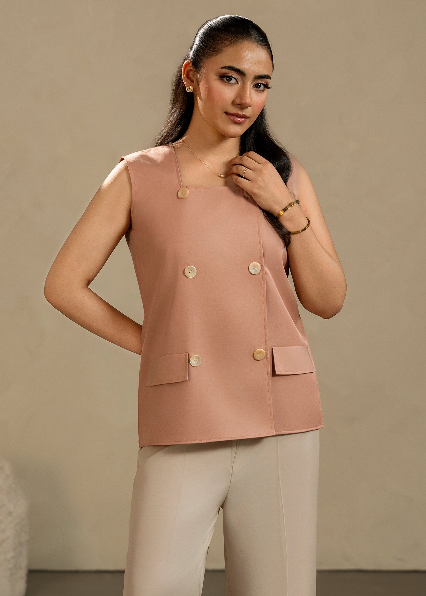 Dusty Blush Waistcoat Set
