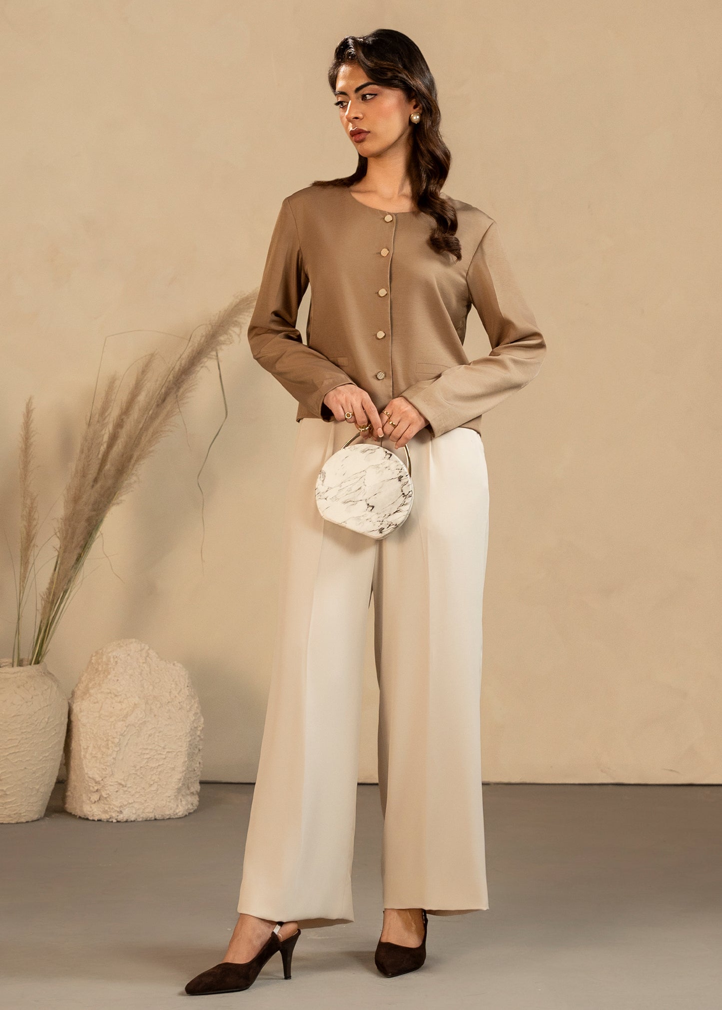 Sandstone Button Down Set