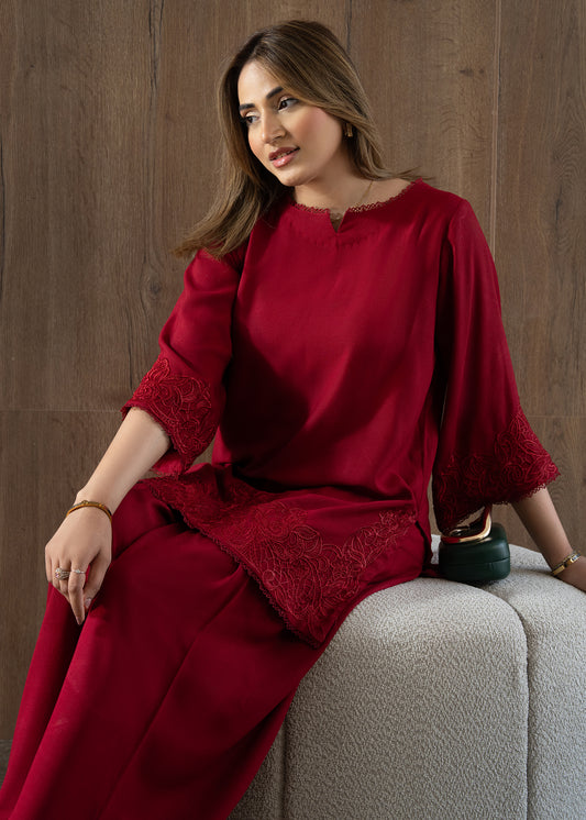 Scarlet Embroidered Co-Ord