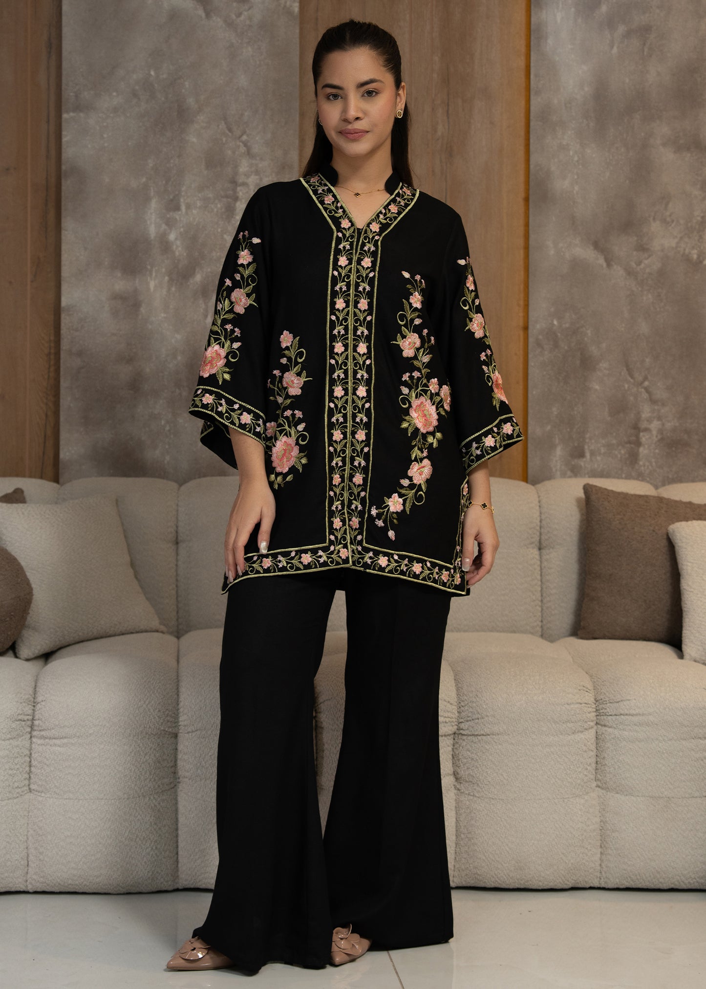 Noir Flora Embroidered Co-Ord