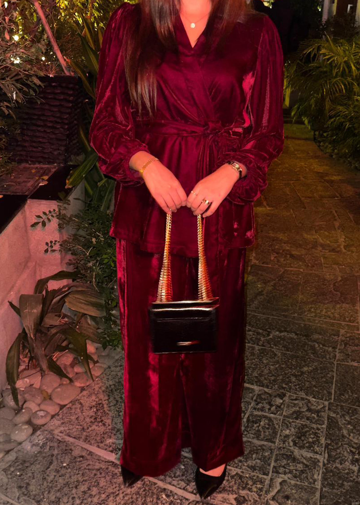 Ruby Velvet Co-Ord Set