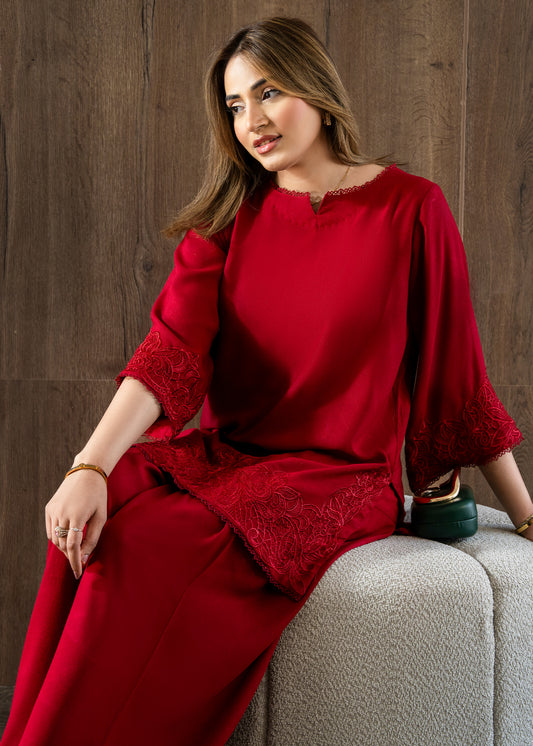 Scarlet Embroidered Co-Ord