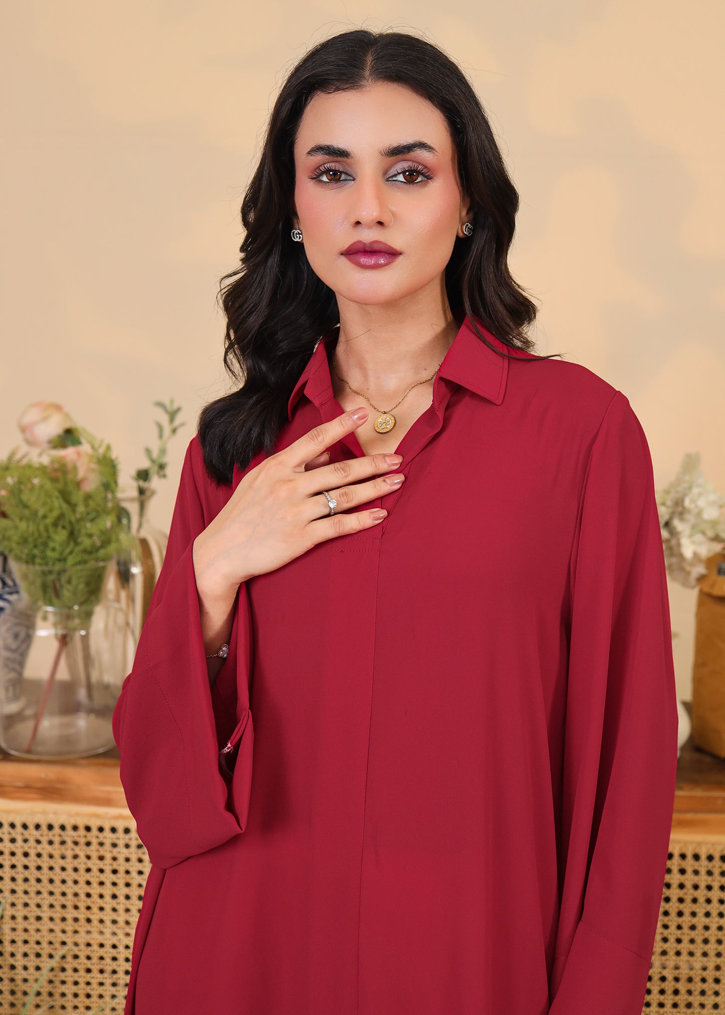 Crimson Tunic Set