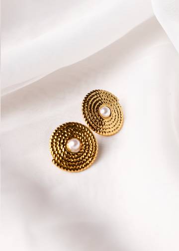 Golden Medallion Earrings