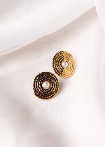 Golden Medallion Earrings