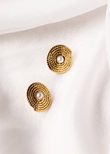 Golden Medallion Earrings