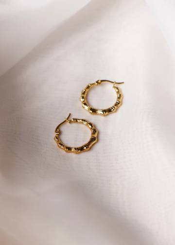 Golden Crescent Hoops