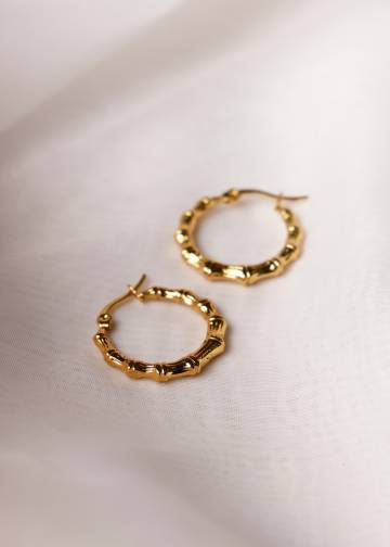 Golden Crescent Hoops