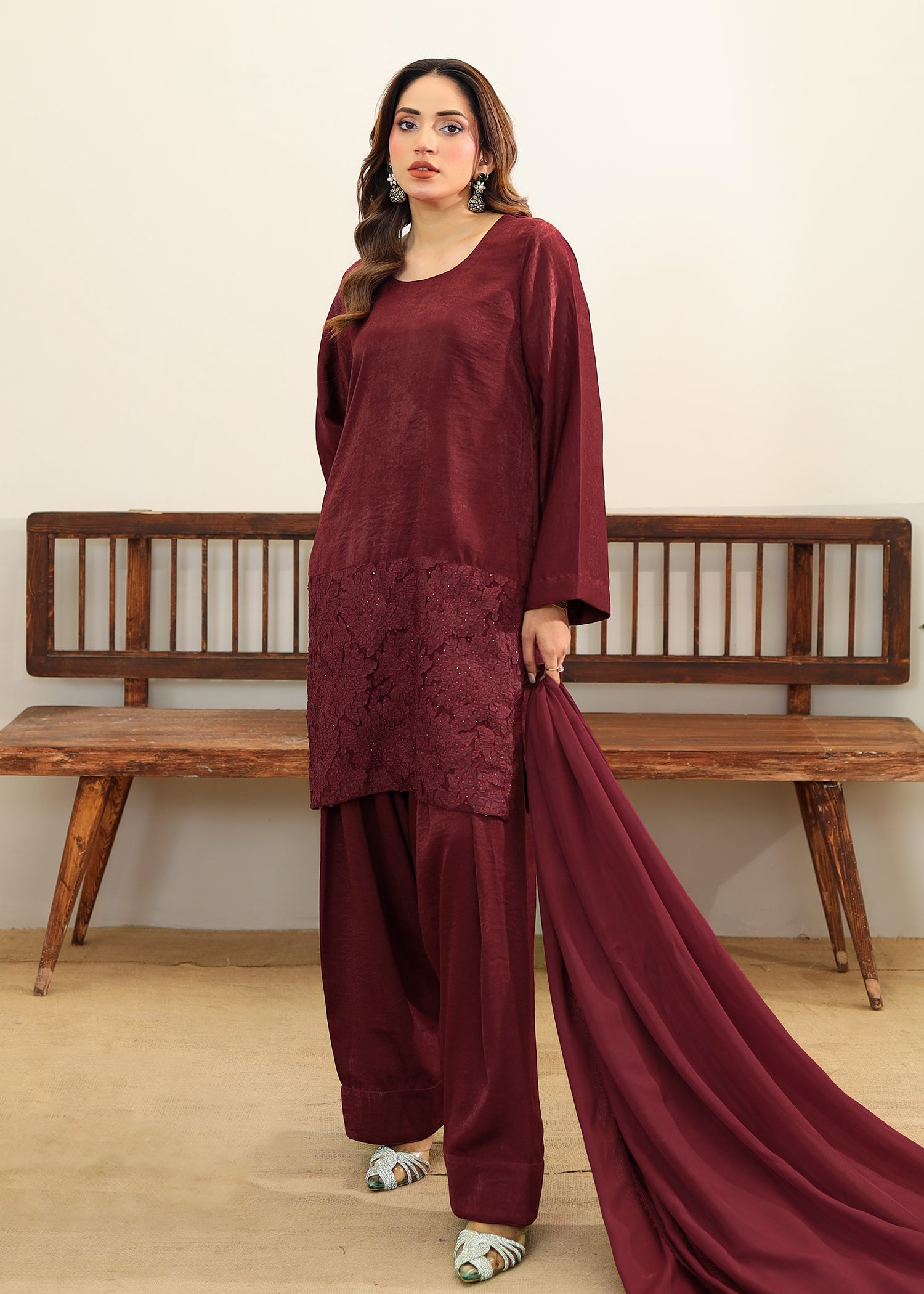 Deep Maroon 3pc