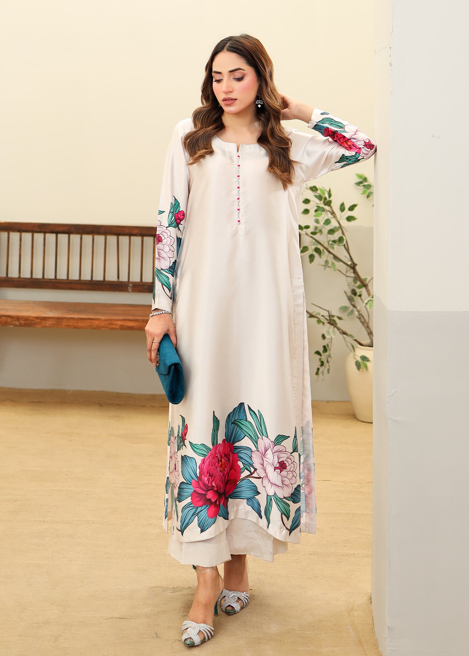 Printed Silk 2pc