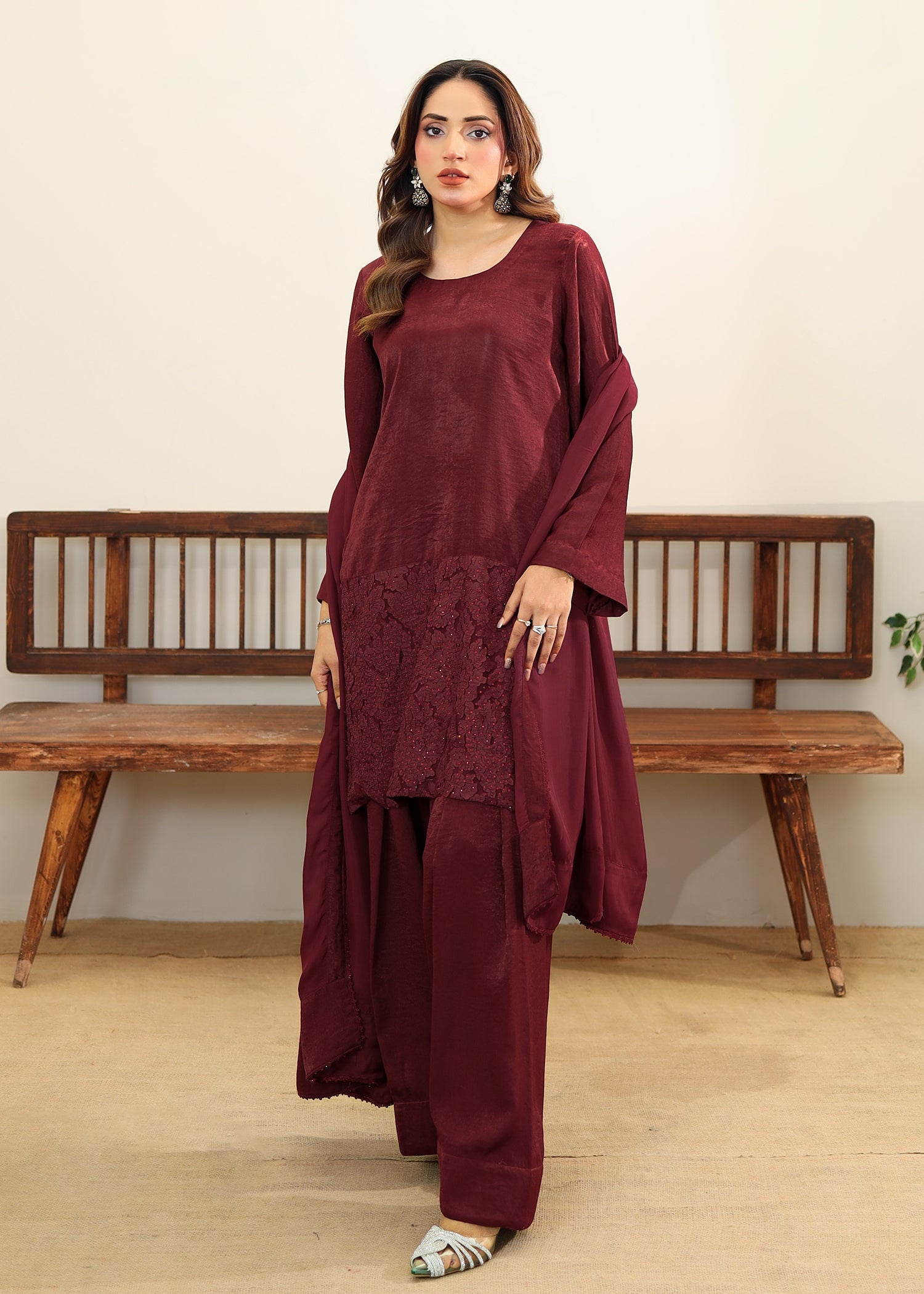 Deep Maroon 3pc