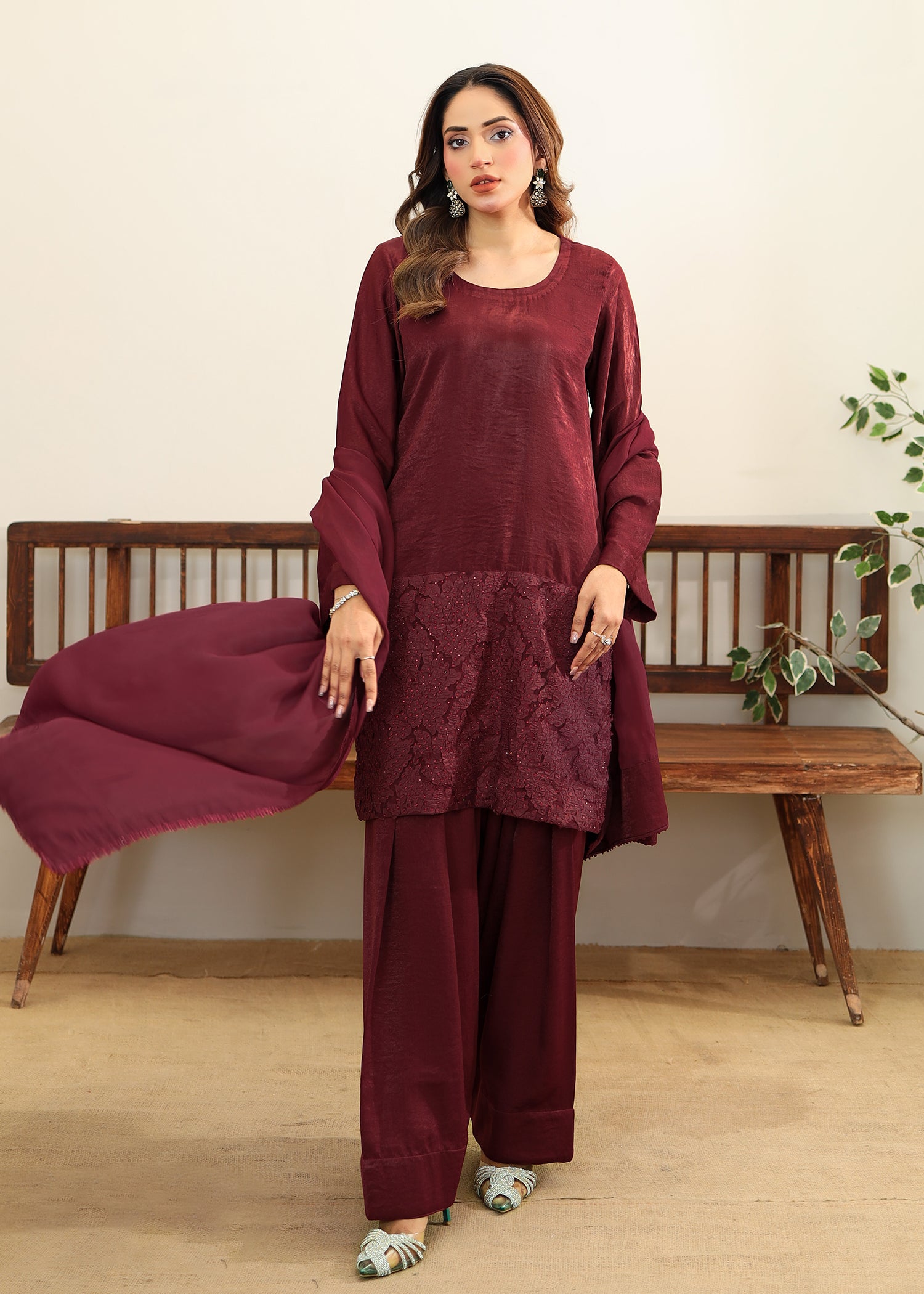 Deep Maroon 3pc