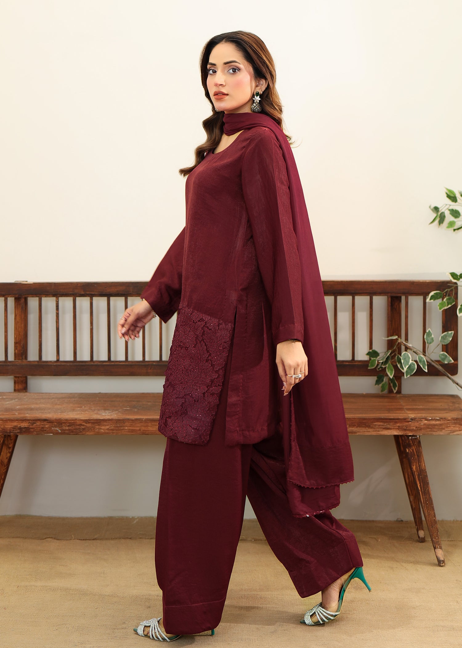 Deep Maroon 3pc