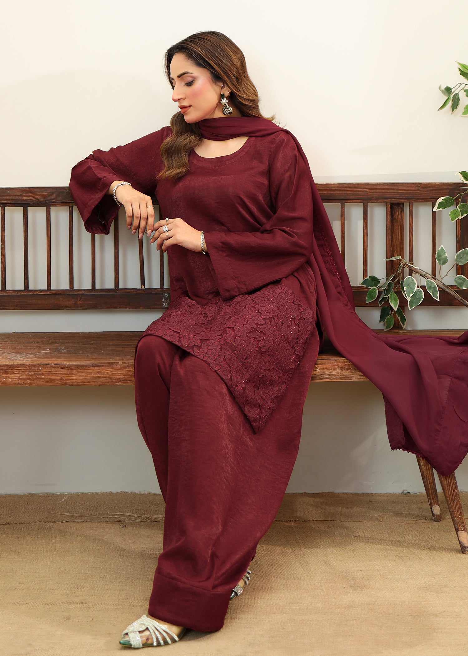 Deep Maroon 3pc