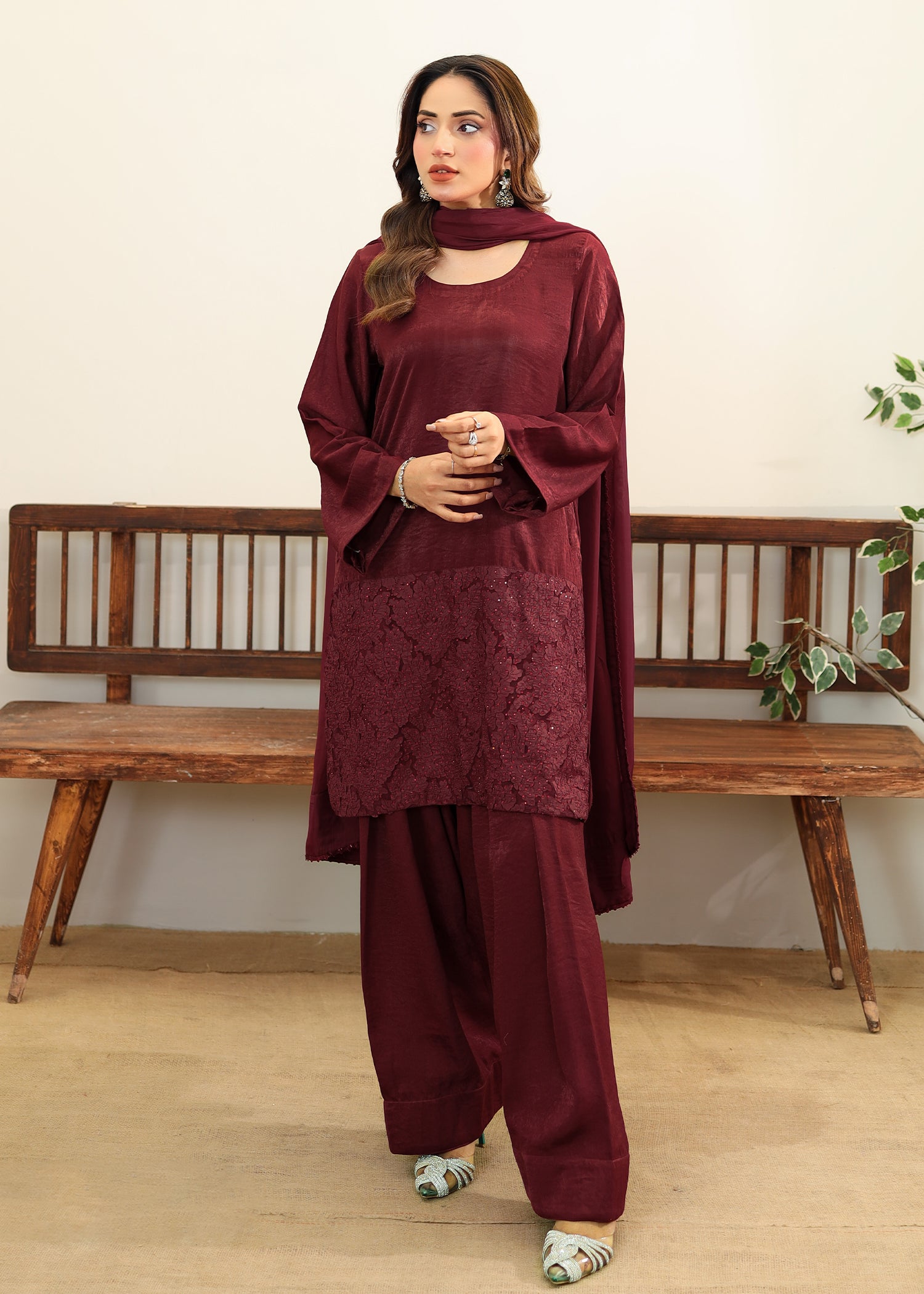 Deep Maroon 3pc