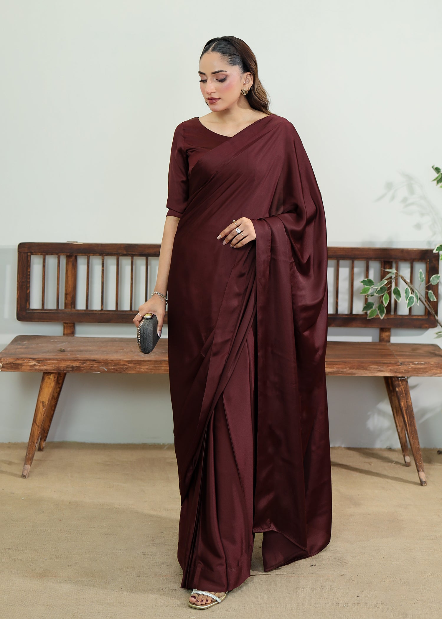 Red Wine Saree