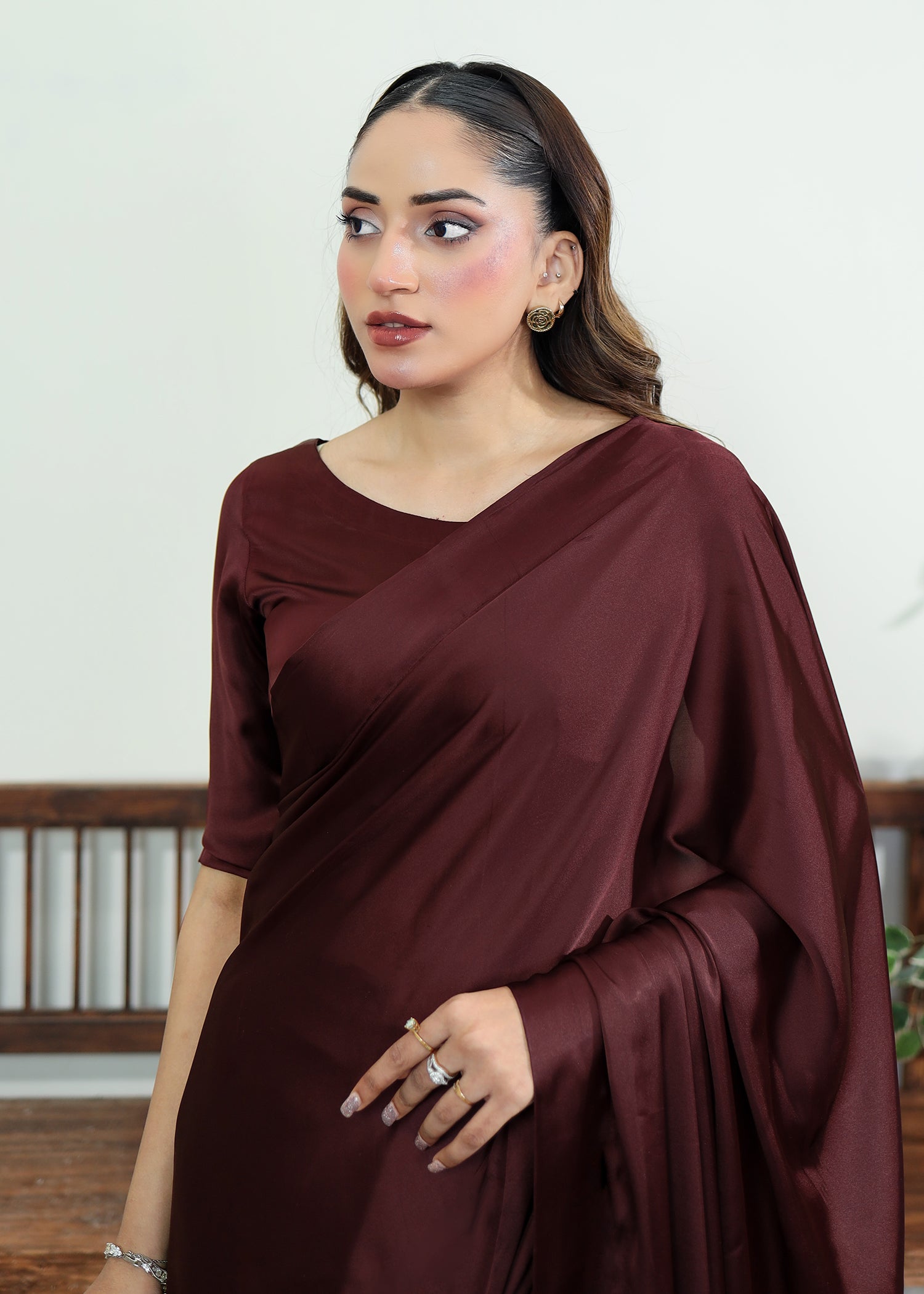 Red Wine Saree