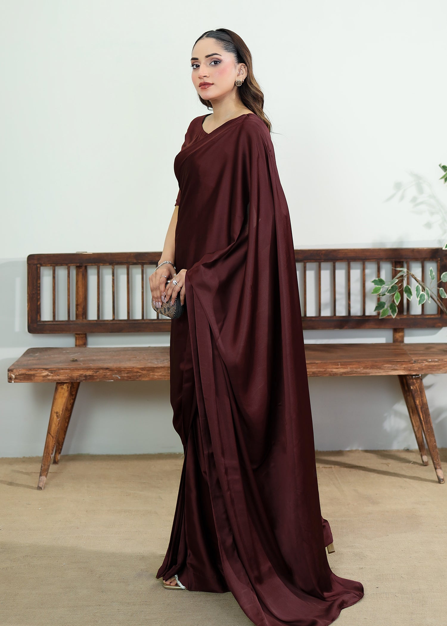 Red Wine Saree