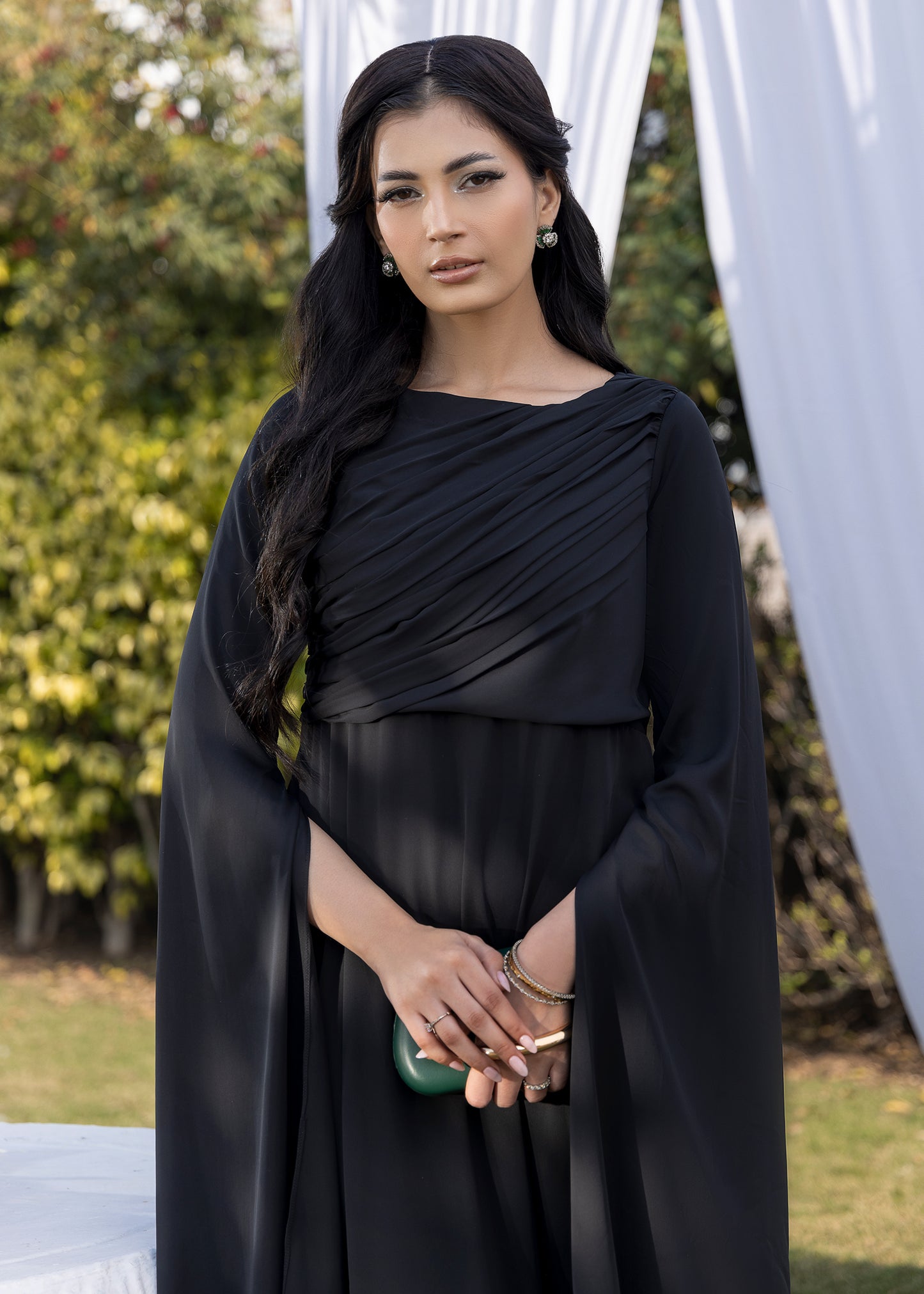 Midnight Pleated Dress