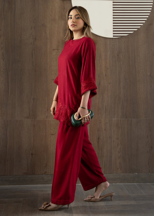 Scarlet Embroidered Co-Ord