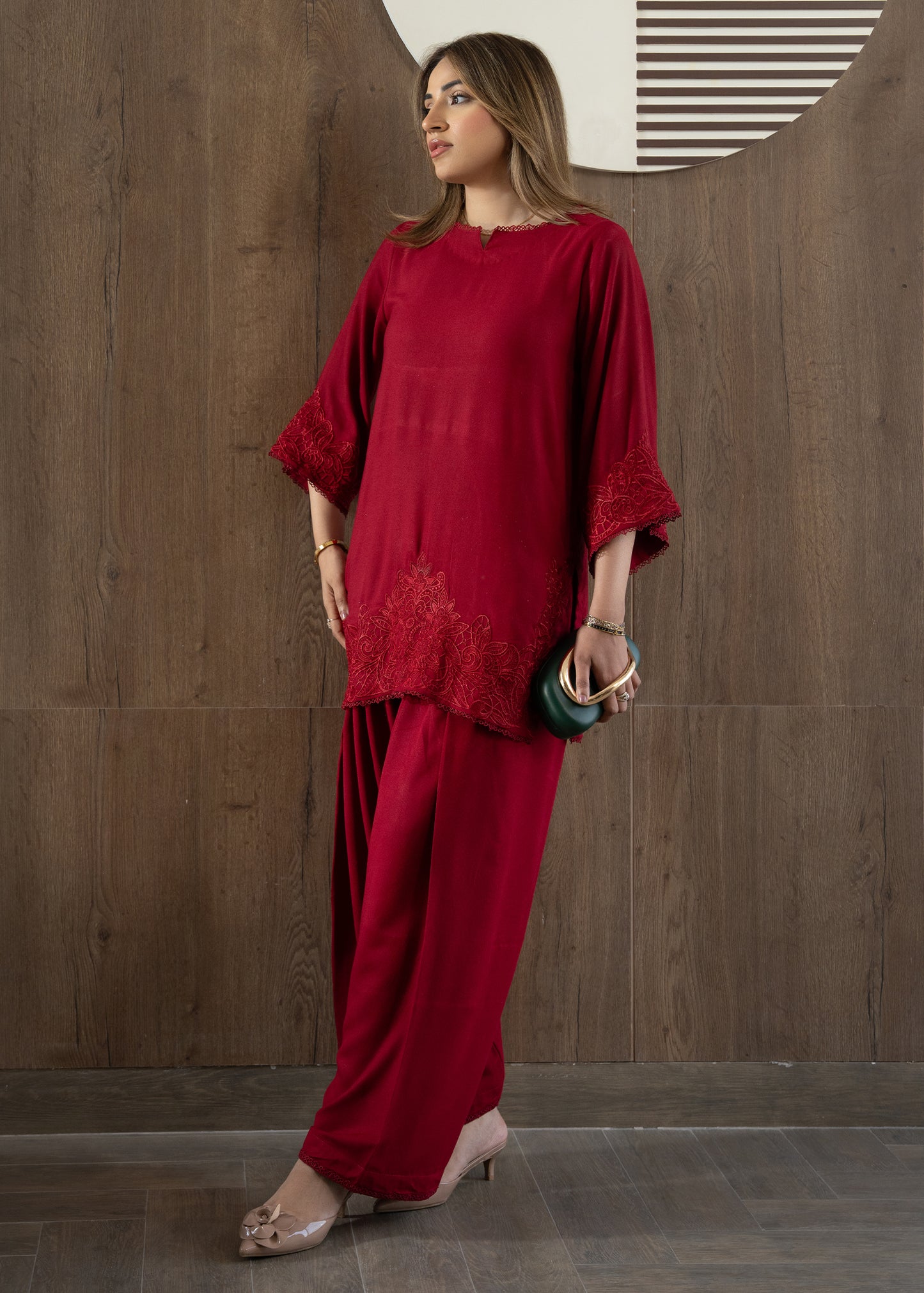 Scarlet Embroidered Co-Ord