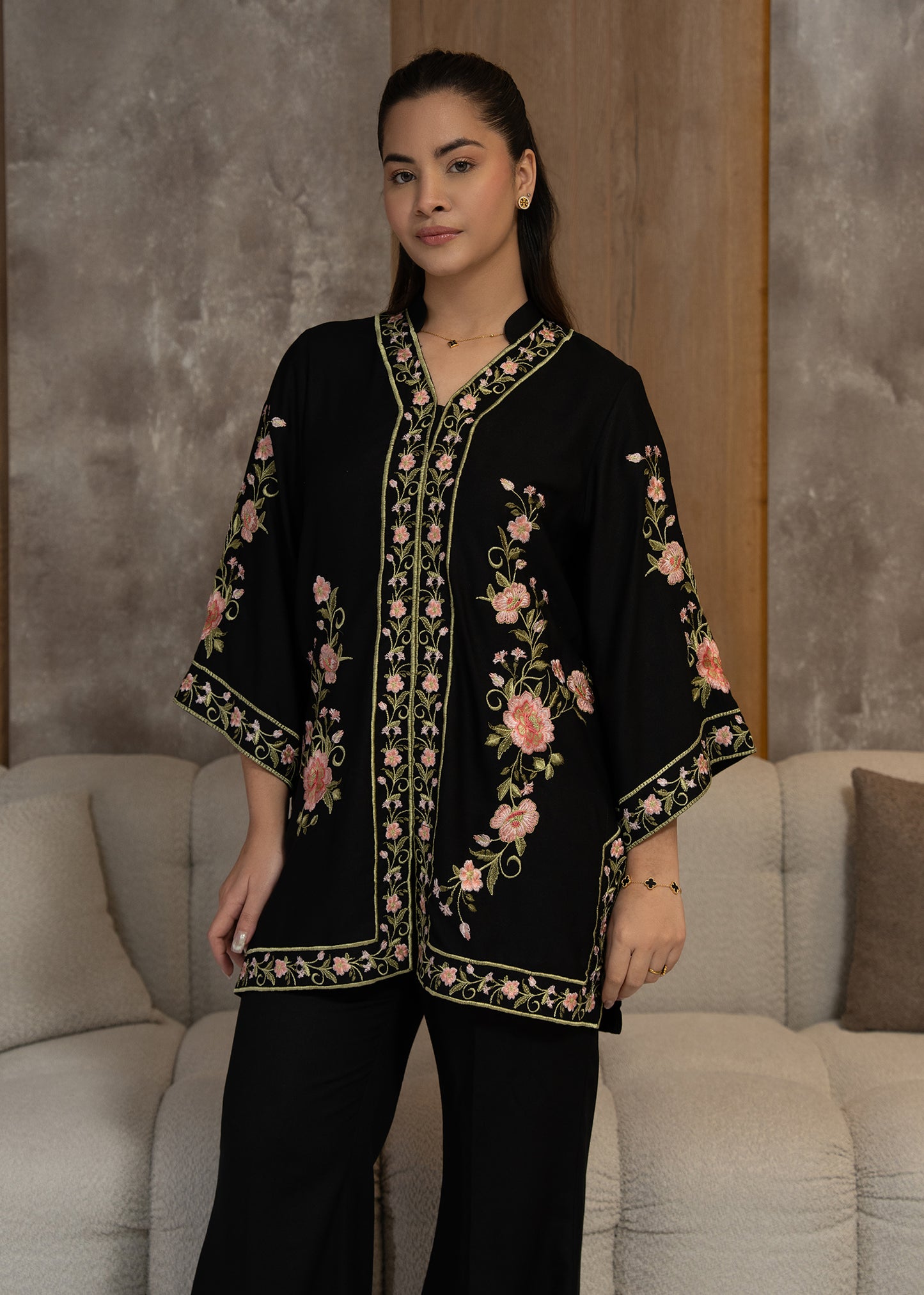 Noir Flora Embroidered Co-Ord