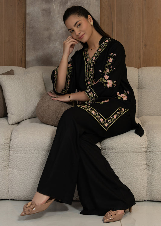 Noir Flora Embroidered Co-Ord