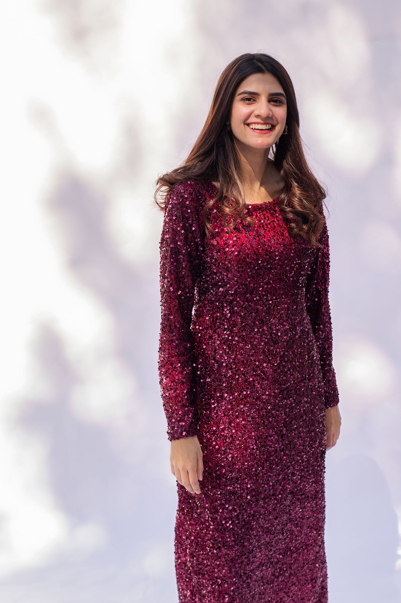 Maroon Sequin Dress