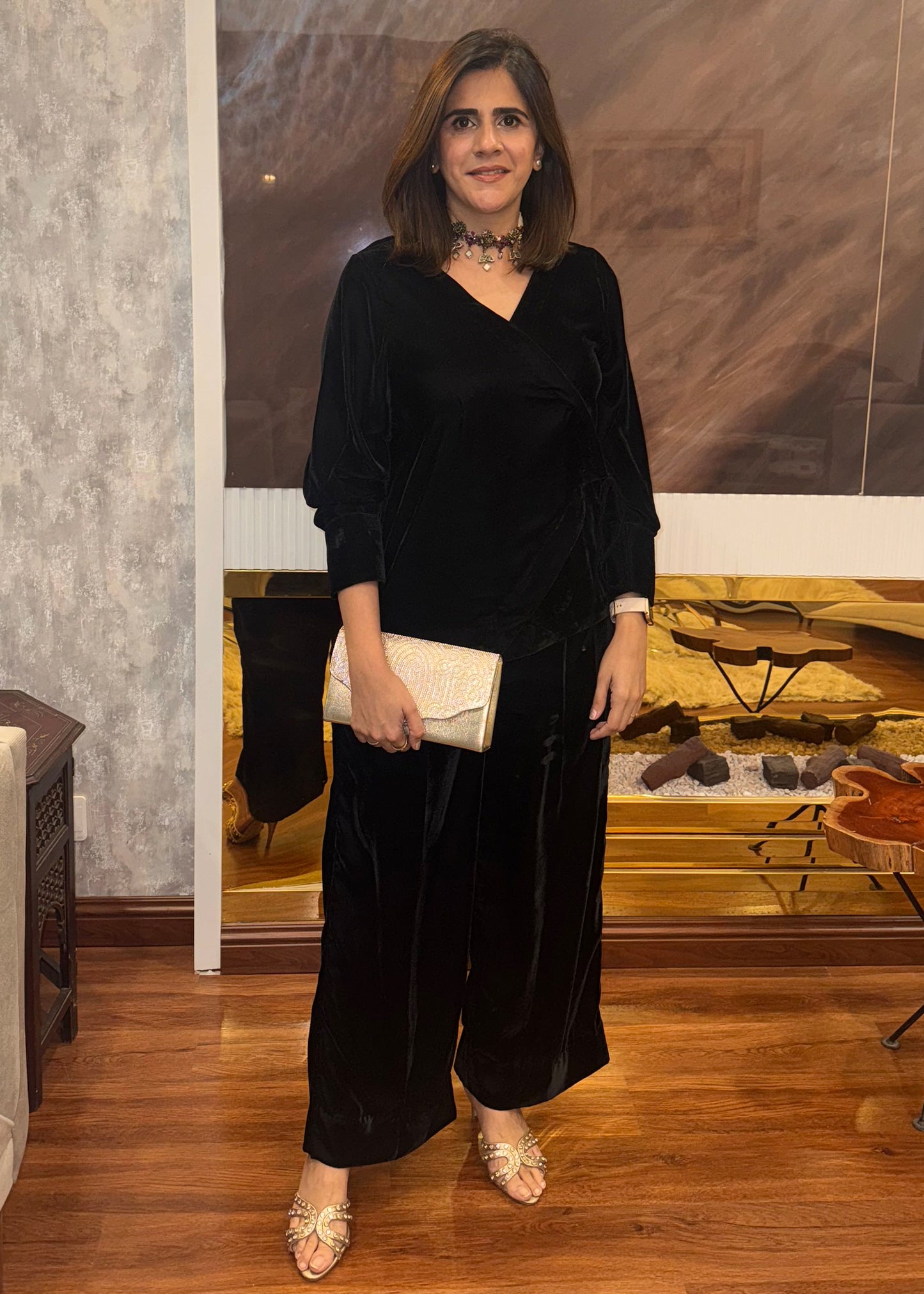 Noir Velvet Co-Ord Set