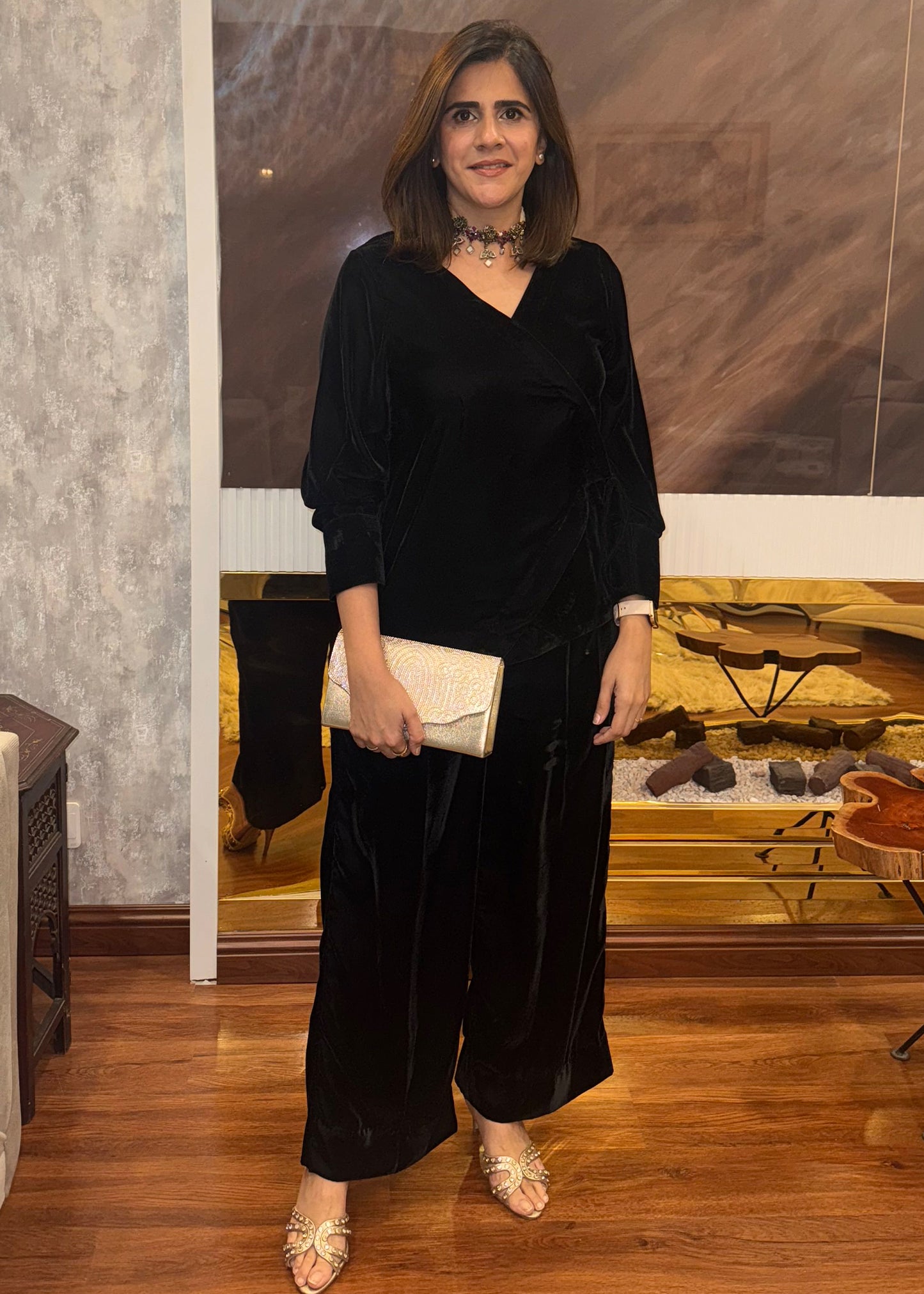 Noir Velvet Co-Ord Set