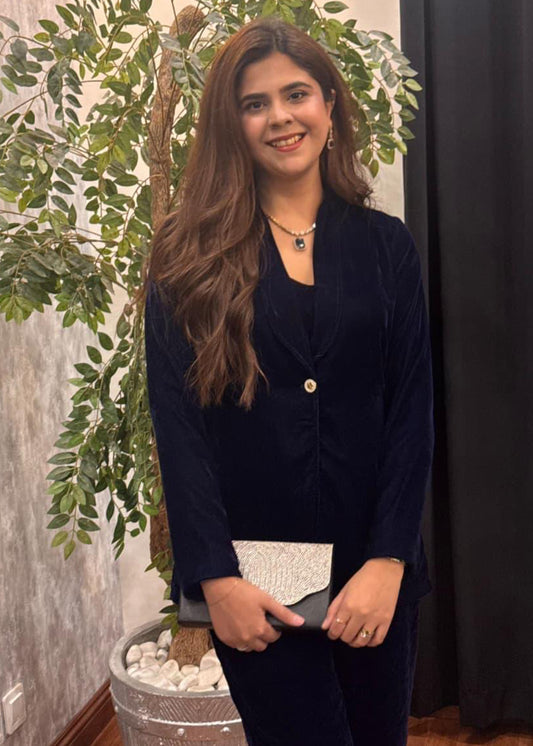 Sapphire Velvet Co-Ord Set