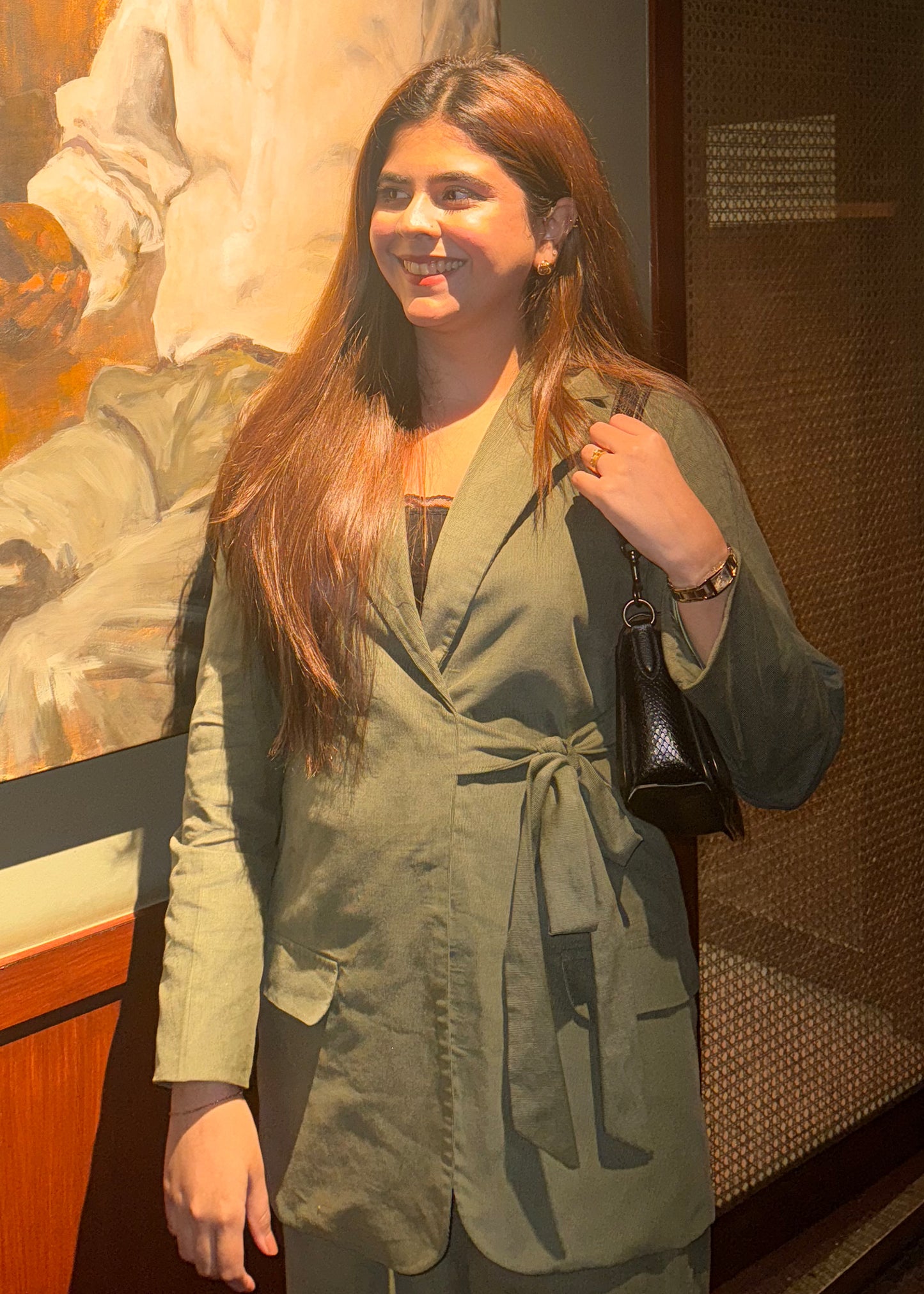 Olive Wrap Corduroy Co-Ord