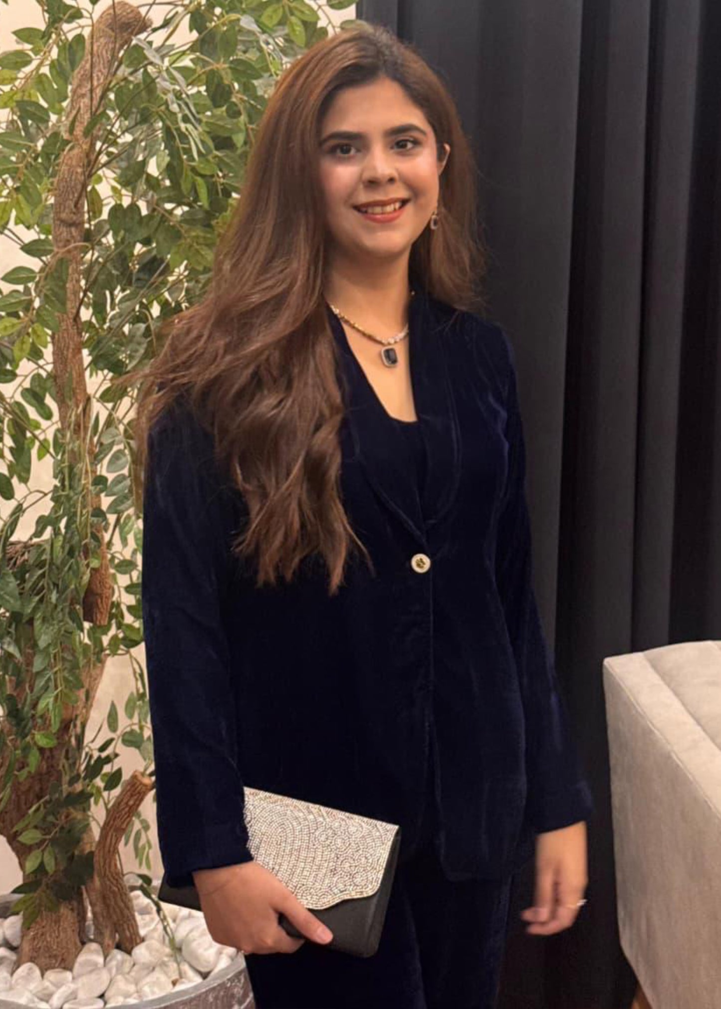 Sapphire Velvet Co-Ord Set