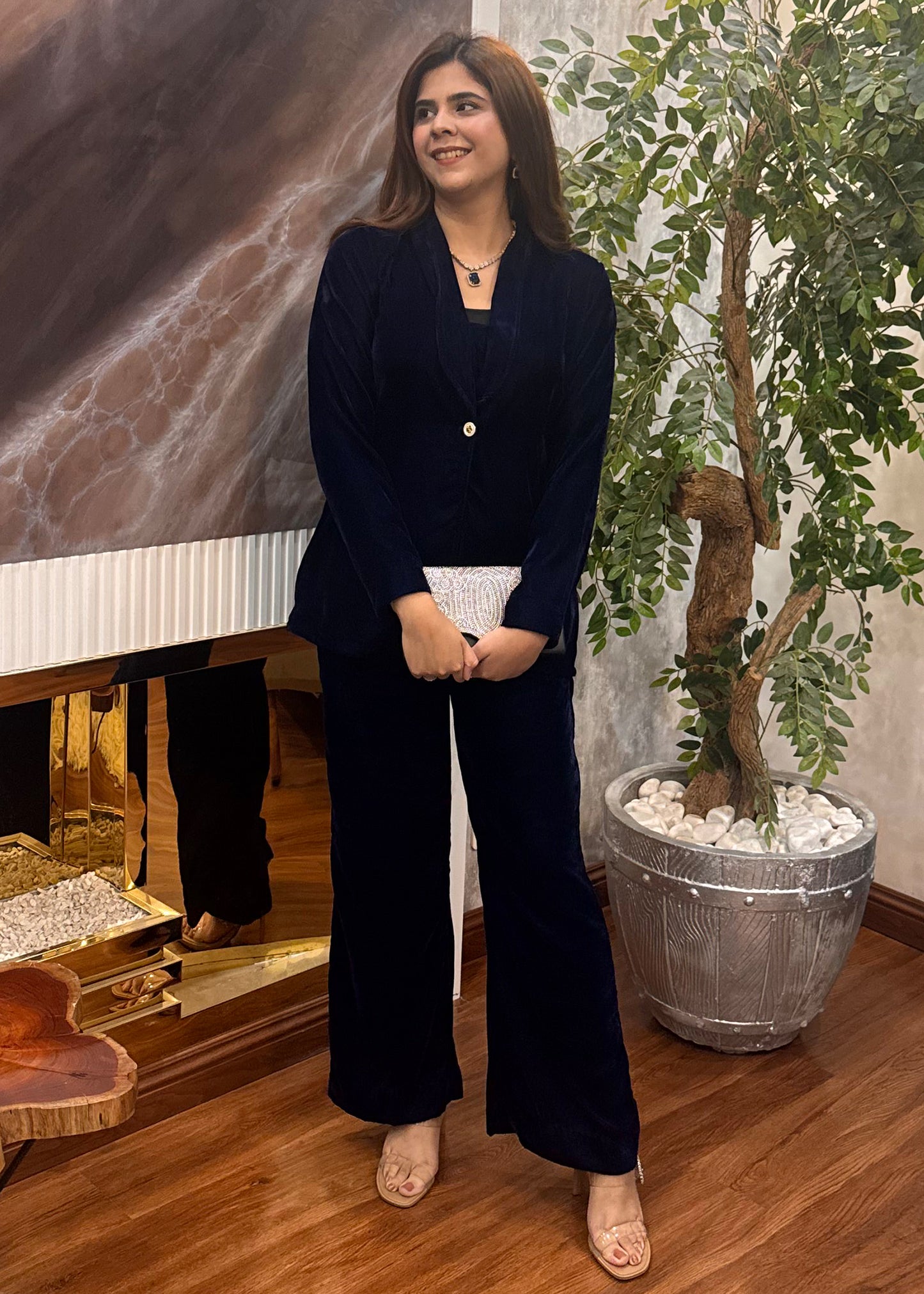 Sapphire Velvet Co-Ord Set