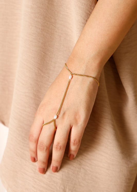 Pearl Drop Hand Chain