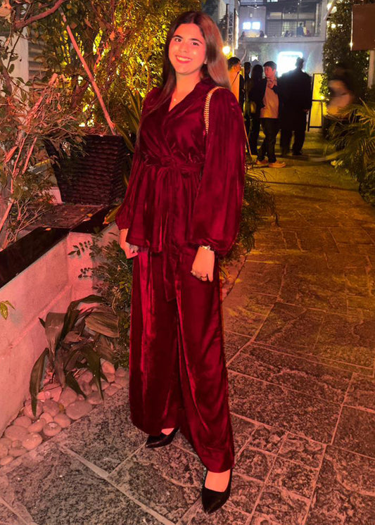 Ruby Velvet Co-Ord Set