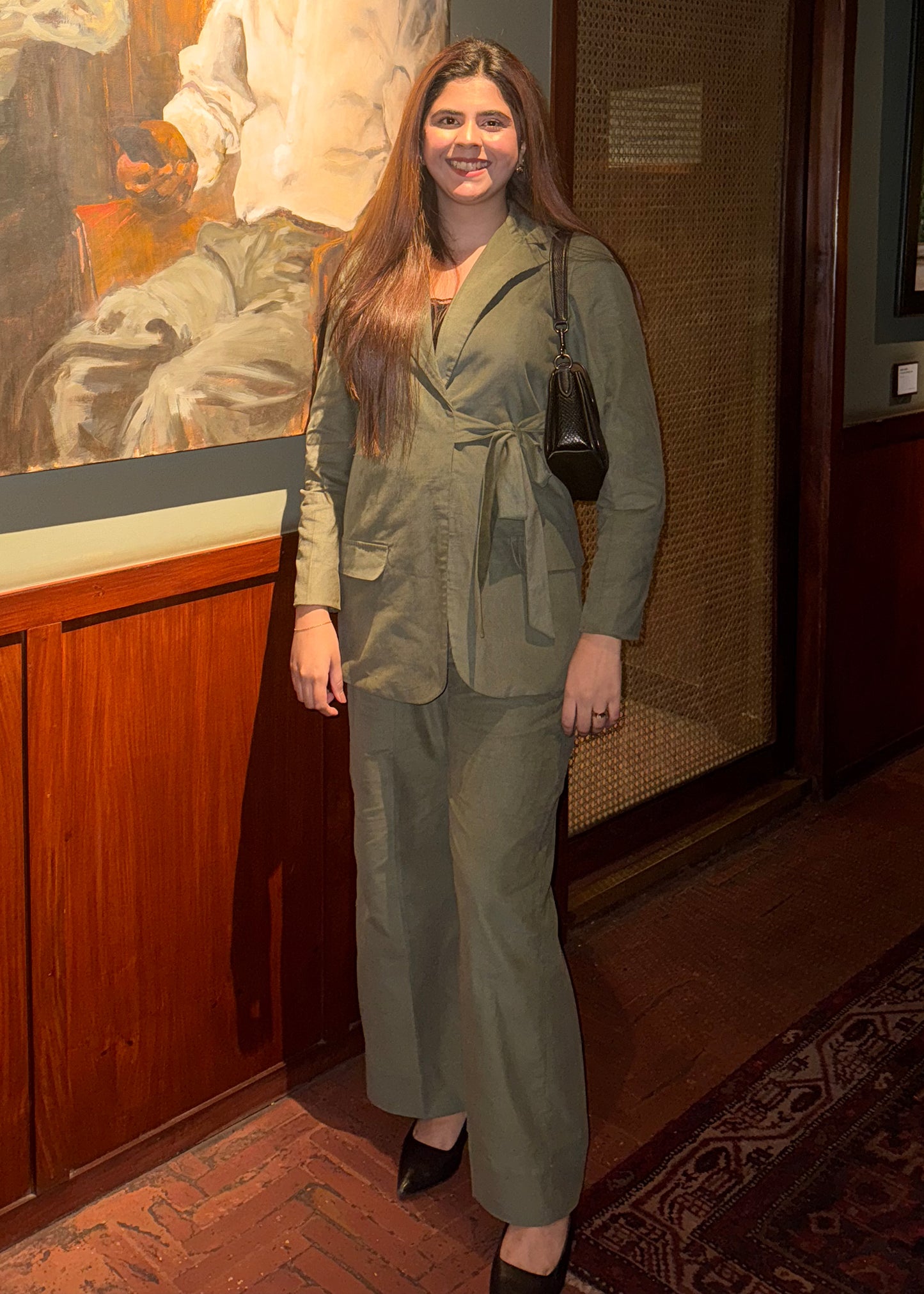 Olive Wrap Corduroy Co-Ord