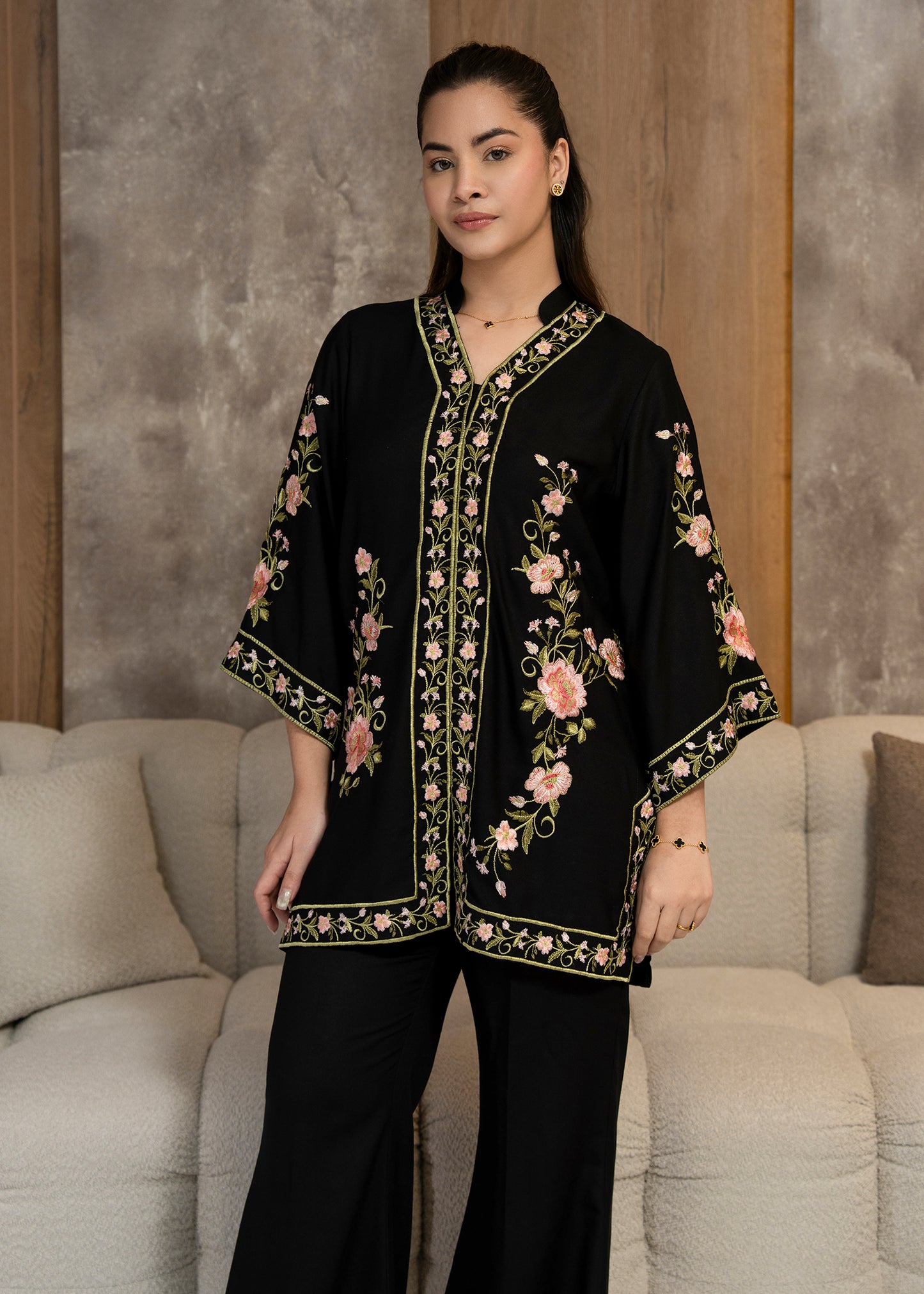 Noir Flora Embroidered Co-Ord