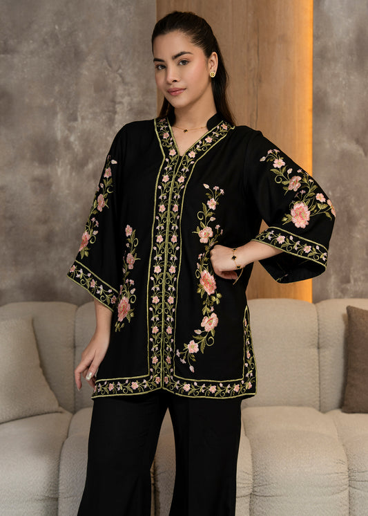 Noir Flora Embroidered Co-Ord