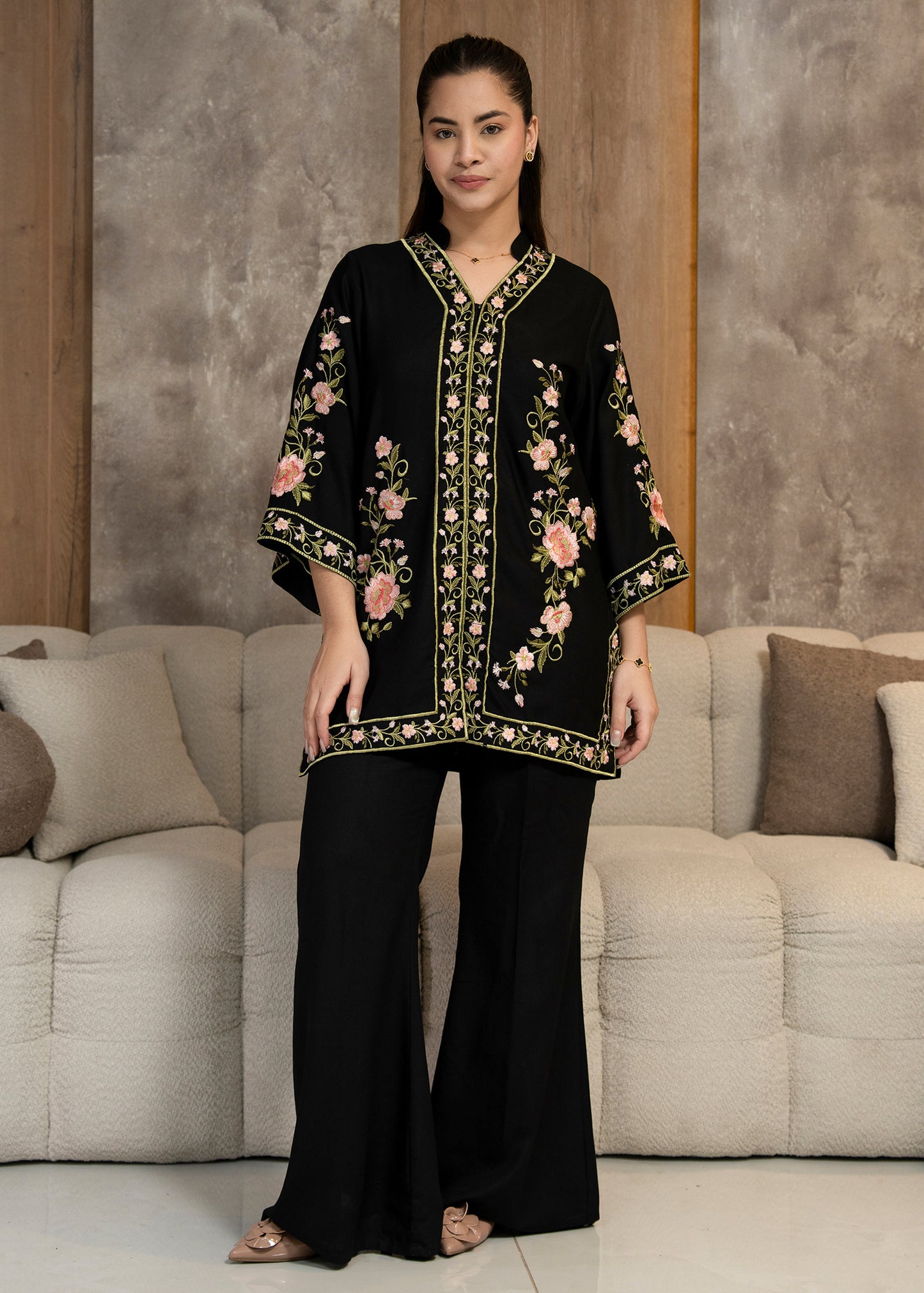 Noir Flora Embroidered Co-Ord