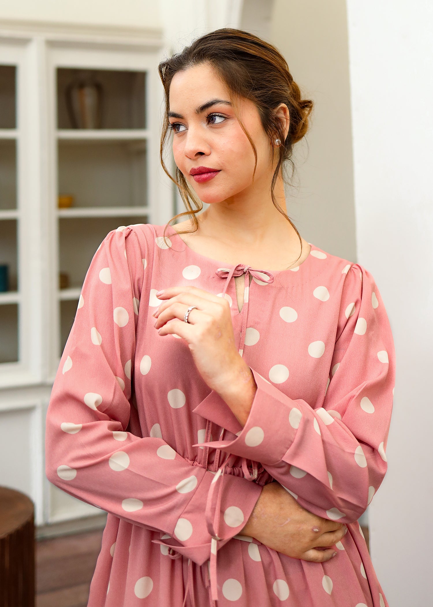 Pink Polka Dots Dress