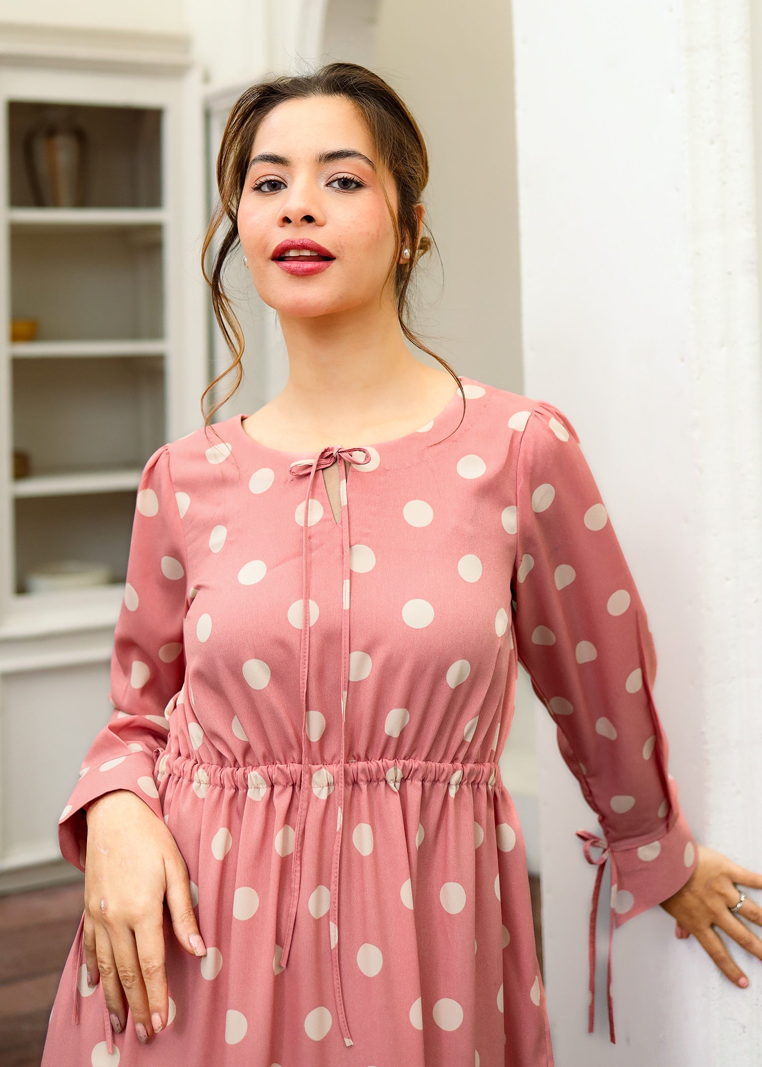 Pink Polka Dots Dress